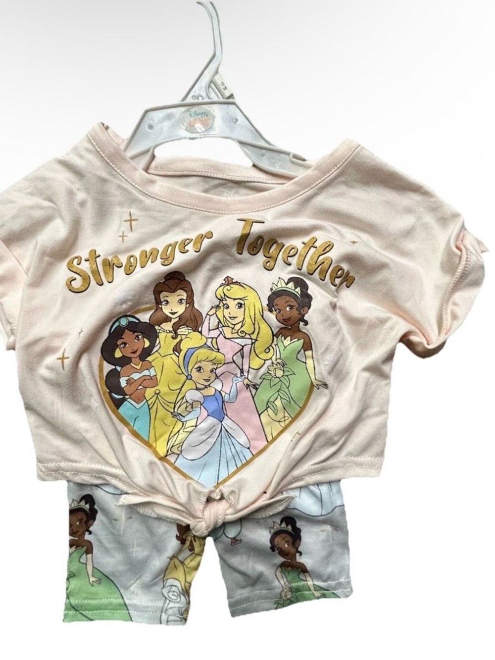 NWT Disney Baby Girl Clothing Set T Shirt Biker Shorts Size 12 Months